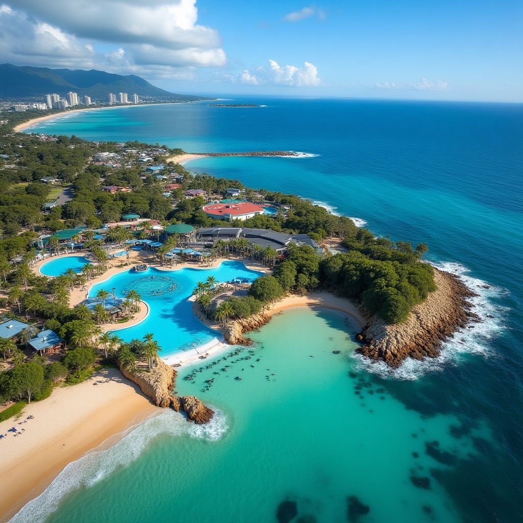 Sea World Australia with dolphin show and marine attractions